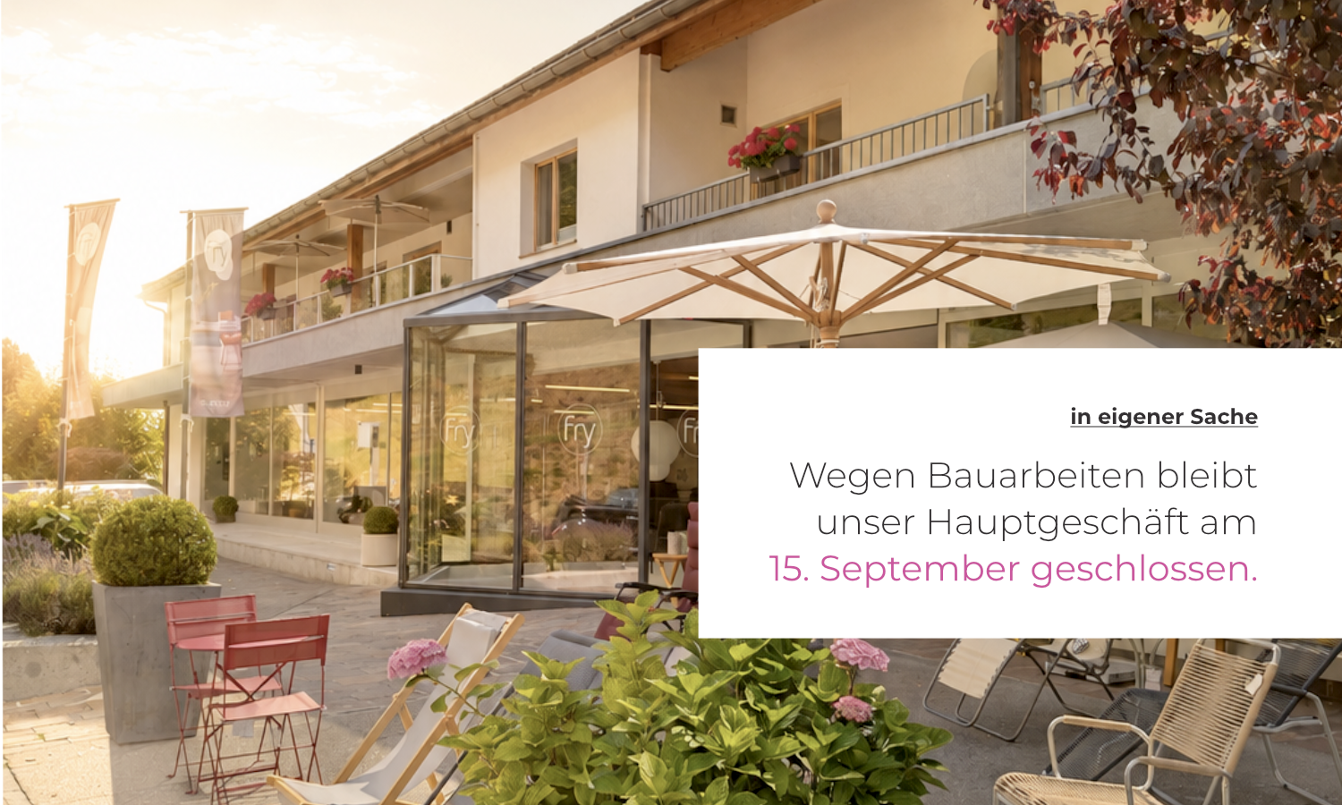 Wegen Bauarbeiten geschlossen