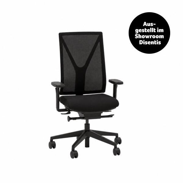 B&uuml;rostuhl Girsberger, Yanos Netz, Schwarz + Armlehnen