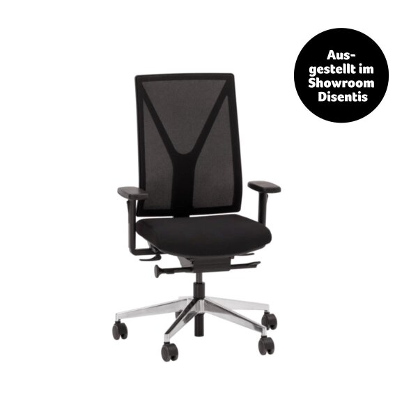B&uuml;rostuhl Girsberger, Yanos Netz, Schwarz + Armlehnen
