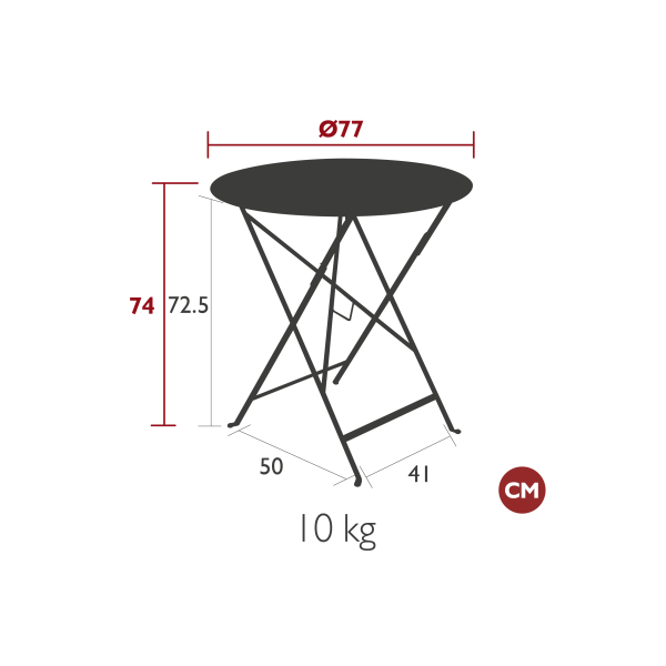 Gartentisch Fermob, Bistro Rund, &oslash; 77cm