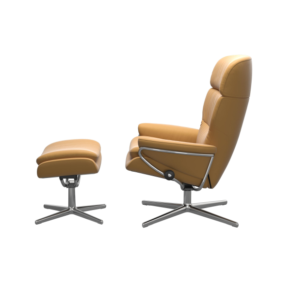 Relaxsessel Stressless, Rome Cross M, Paloma Almond + verstellbare Kopfst&uuml;tze
