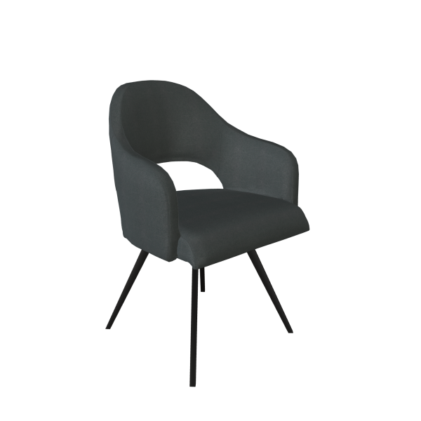 Stuhl, Trendst&uuml;hle, Salesa Anthrazit, Metallf&uuml;sse