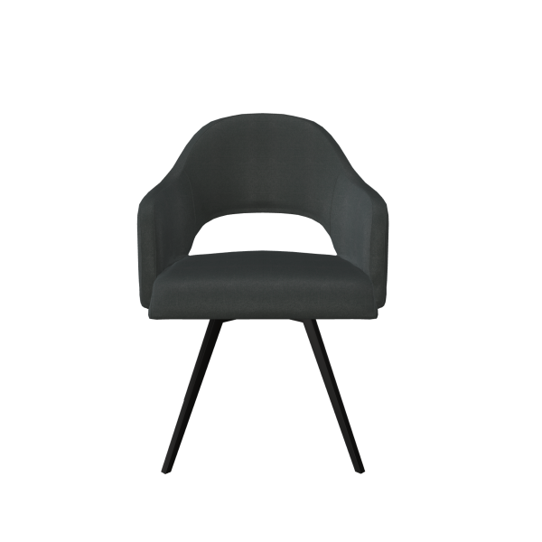 Stuhl, Trendst&uuml;hle, Salesa Anthrazit, Metallf&uuml;sse