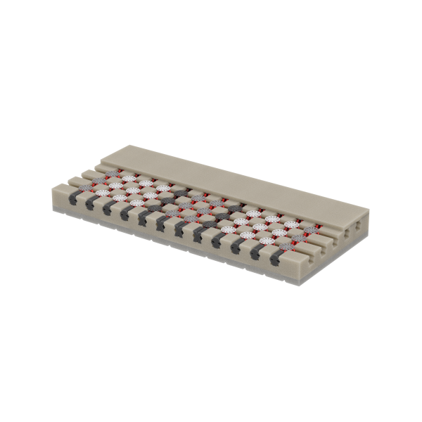 Boxspringbett, Bico, Simplon Stitch, Alpbach 61 Hellgrau