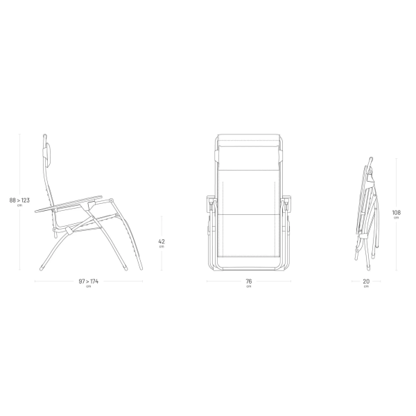 Relaxsessel Lafuma, Patio Futura Clip, Mistral