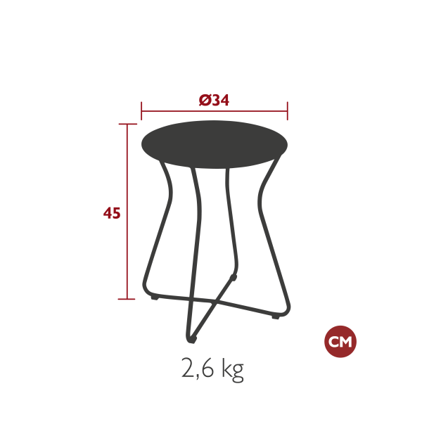 Gartenstuhl, Fermob, Hocker Cocotte