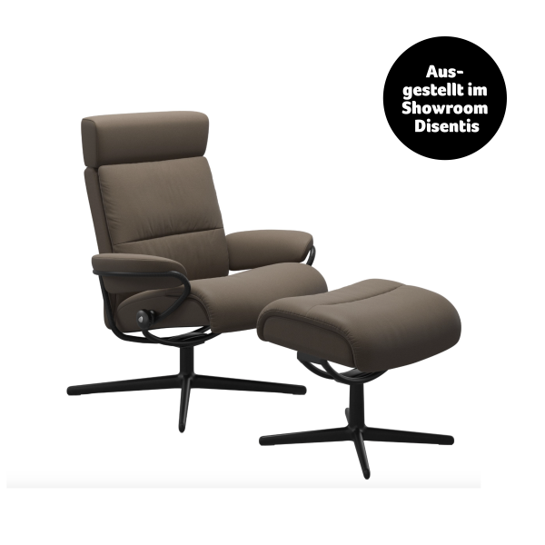 Relaxsessel, Stressless, Tokyo Cross + verstellbare Kopfst&uuml;tze, Batick Mole