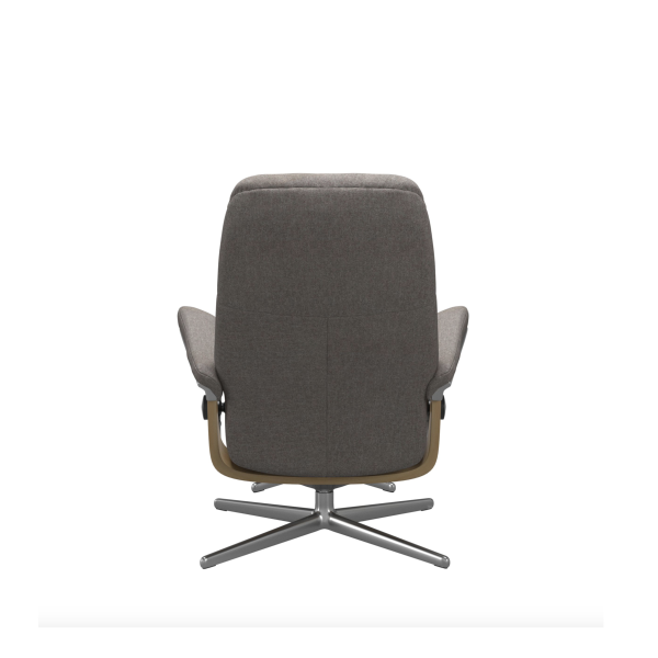 Sessel Stressless Consul Cross Colver Mole M + Hocker, Holzfarbe Eiche