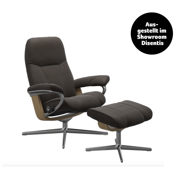 Relaxsessel Stressless Consul Cross Paloma Chestnut L +...