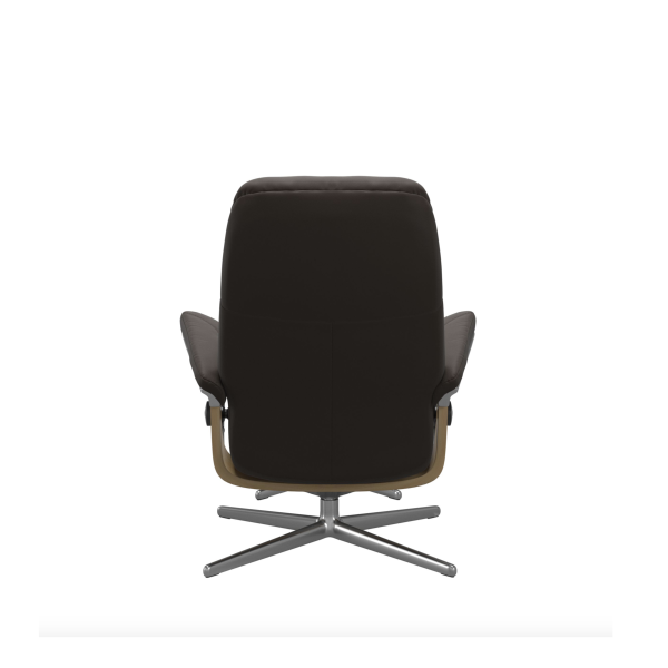 Relaxsessel Stressless Consul Cross Paloma Chestnut L + Hocker, Holzfarbe Eiche