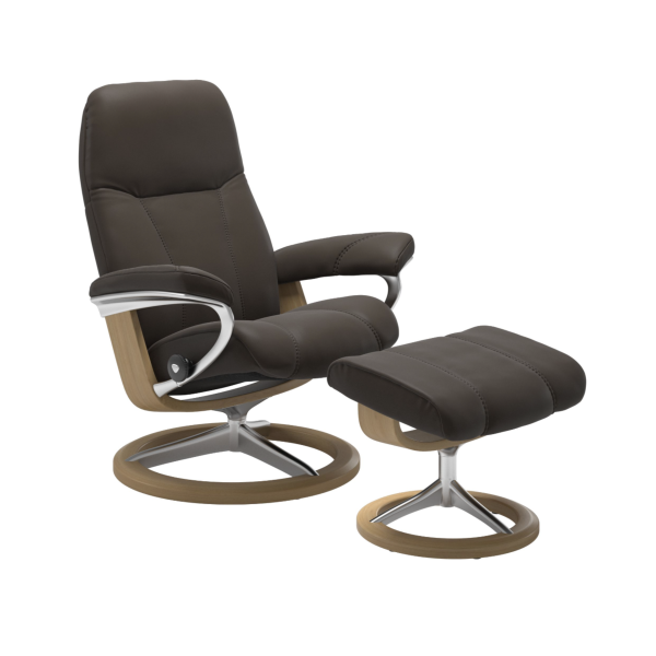 Sessel Stressless Consul Signature Batick Brown M +...