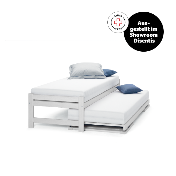 Funktionsbett, Roviva Siam Adapt, Weiss lackiert, 90x200cm